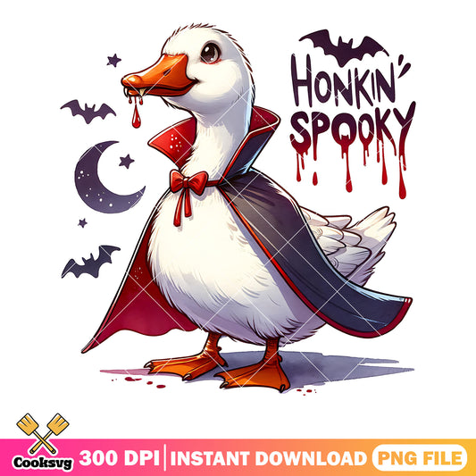 Honkin spooky png, vampire costume png, halloween scary png