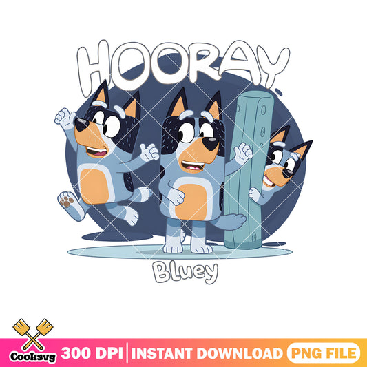 Hooray bluey dancing cartoon png, bluey onesies​ png, bluey dance mode​ png