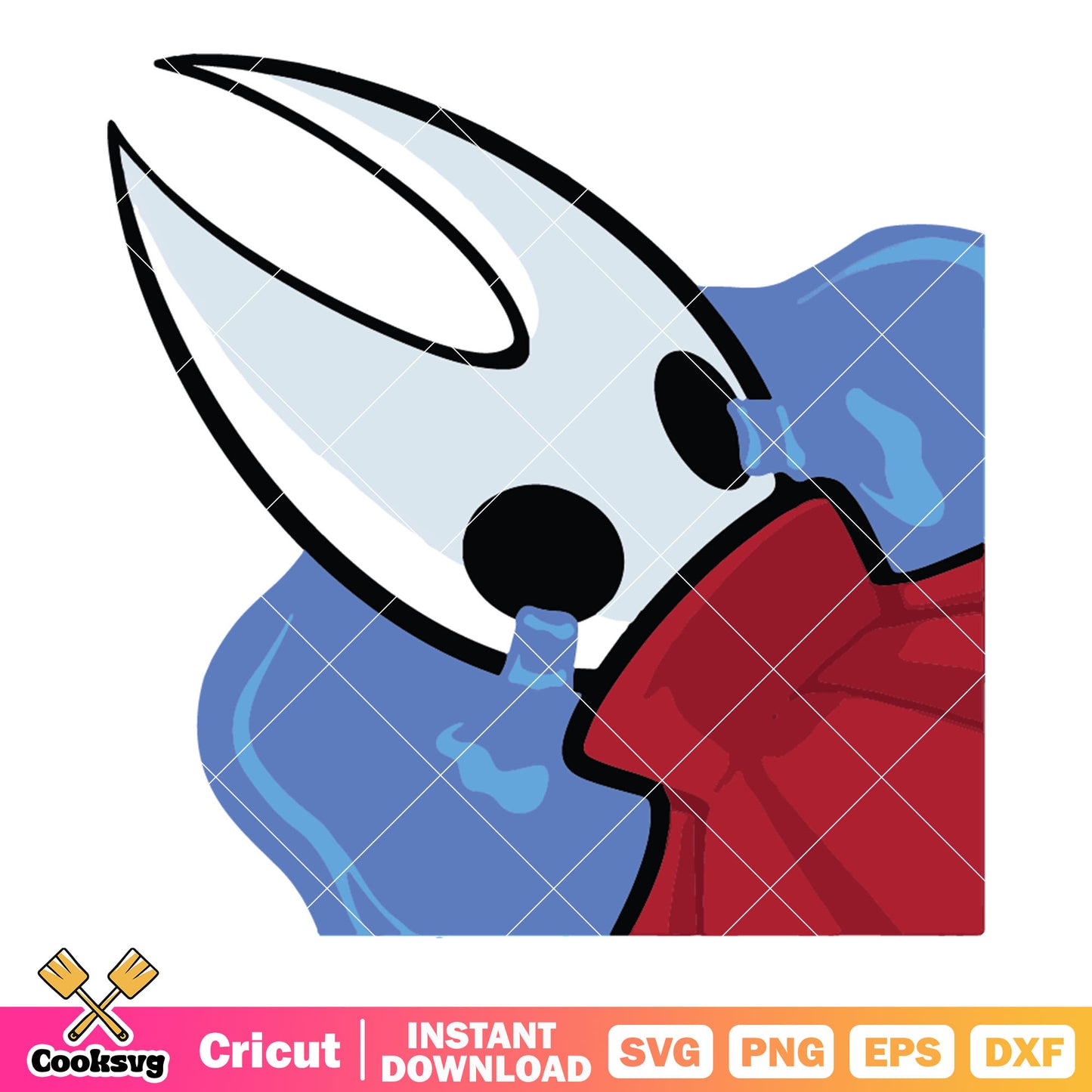 Hornet chibi cry svg, hornet silksong svg, silksong game svg