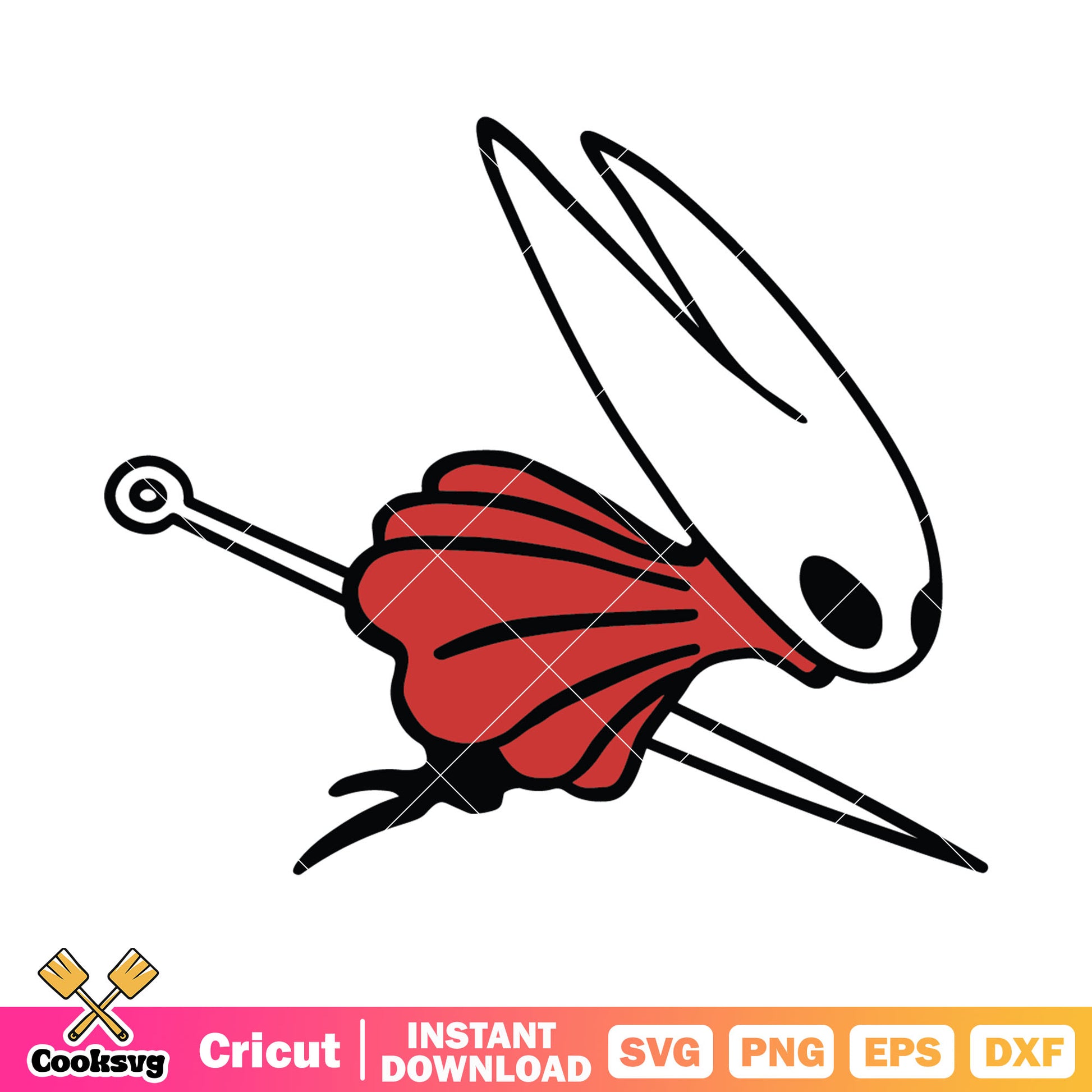Hornet chibi run svg, hornet silksong svg, silksong steam svg