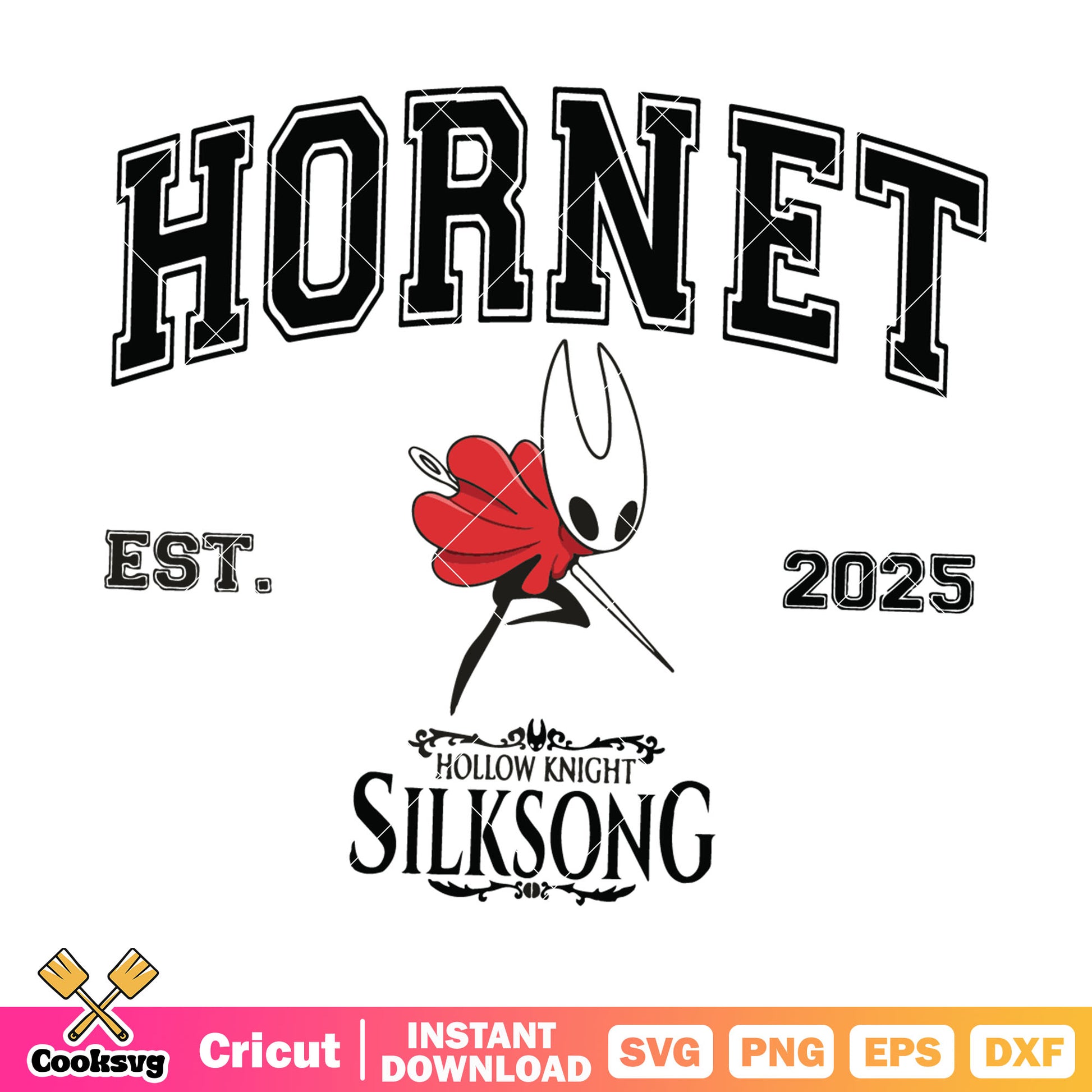 Hornet est 2025 game svg, hollow knight svg, silksong svg