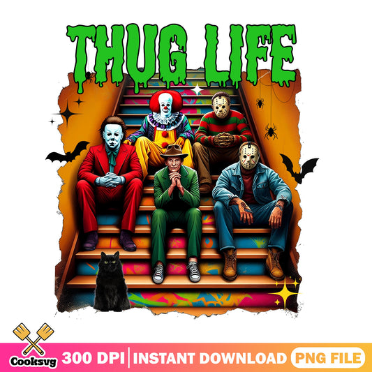 Horror Characters Thug Life PNG, Halloween Horror Movie PNG, Scary Killers PNG