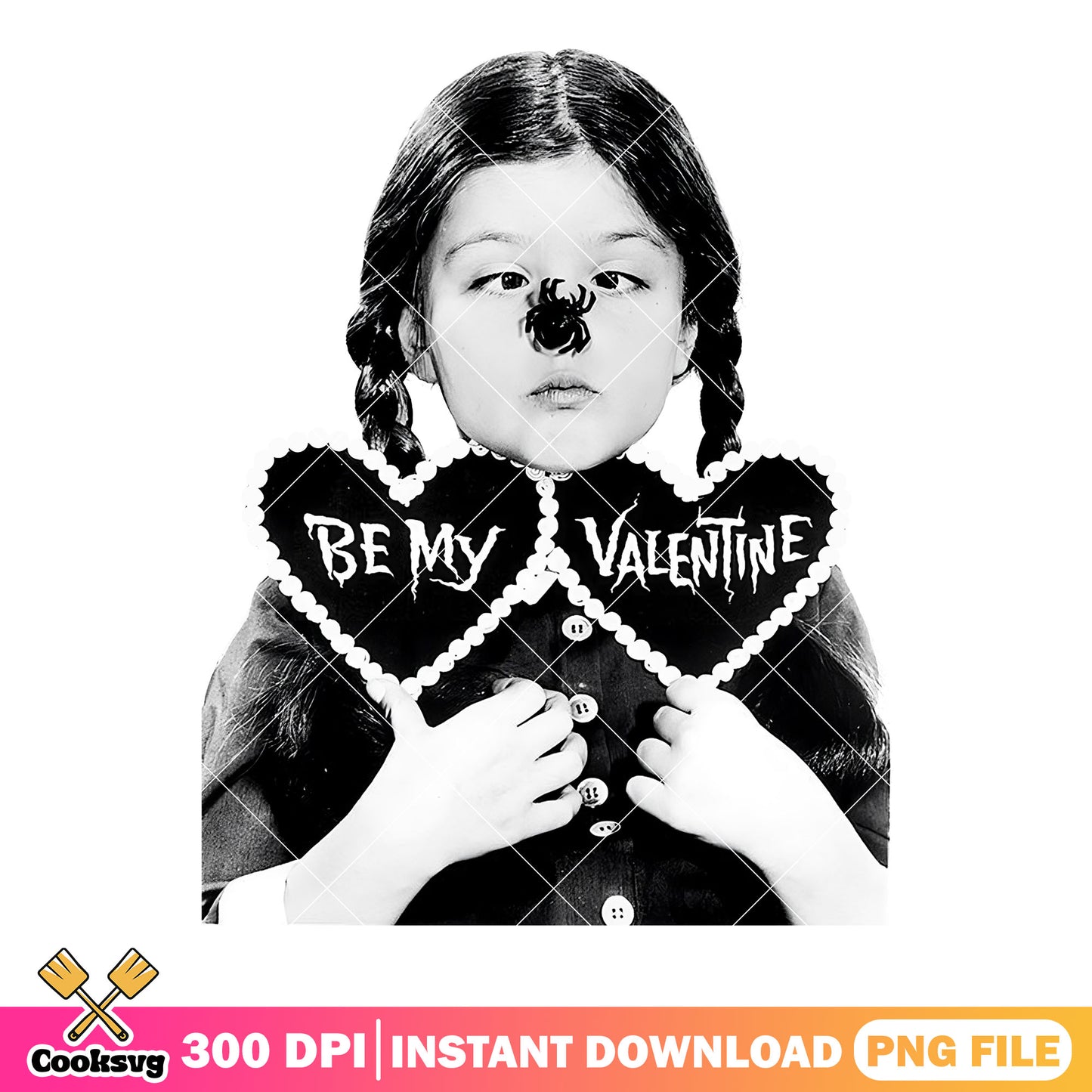 Horror girl be my valentine png, horror valentine png, be mine valentine png