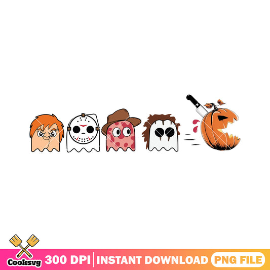 Horror icon ghosts png, halloween spirit png, horror movie png