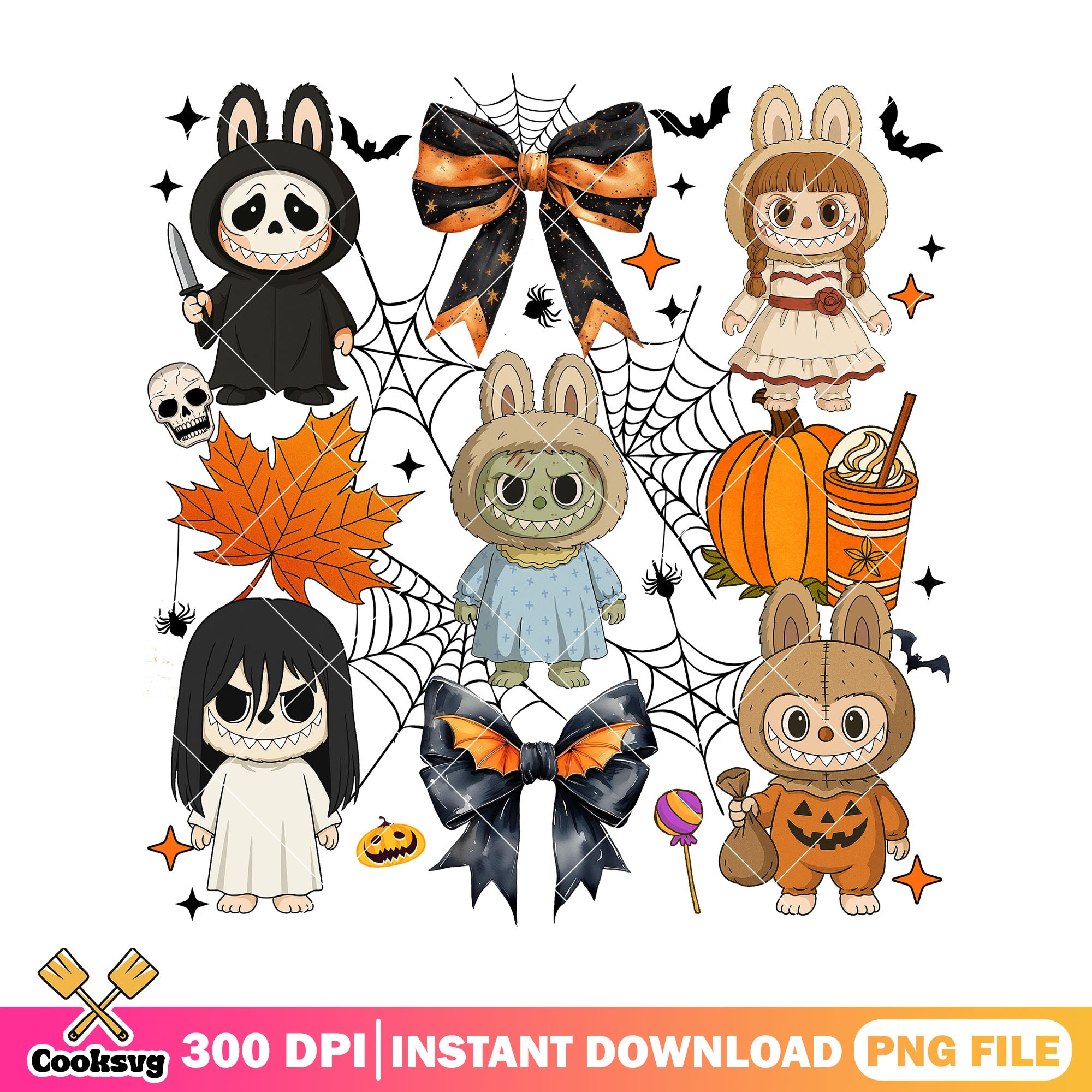 Horror labubu character png, labubu outfit png, halloween labubu png ...