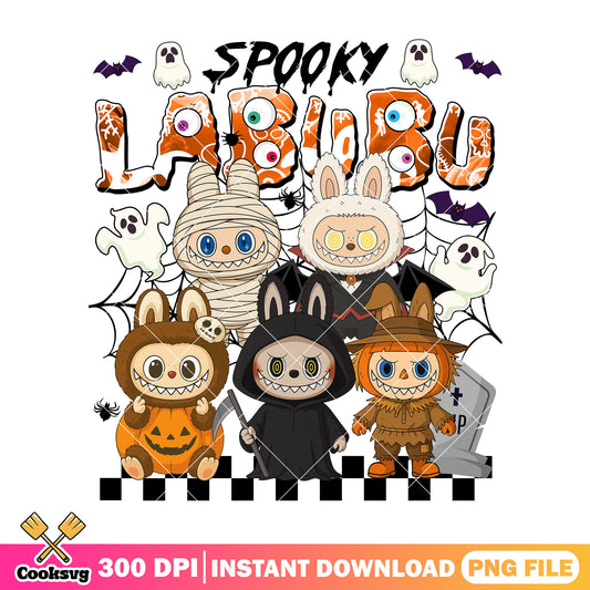 Horror labubu spooky png, spooky labubu png, labubu monster​ png