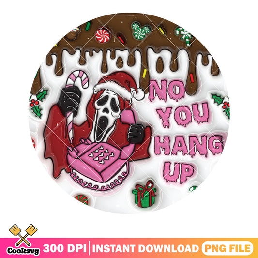 Horror movies for christmas night png, ghost face png, christmas png