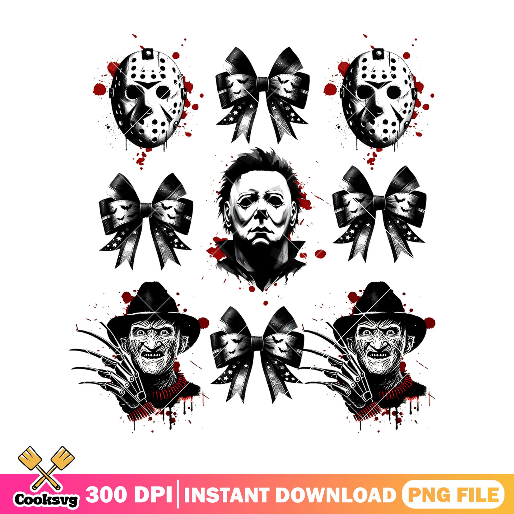 Horror nightmares image png, horror characters png, halloween png