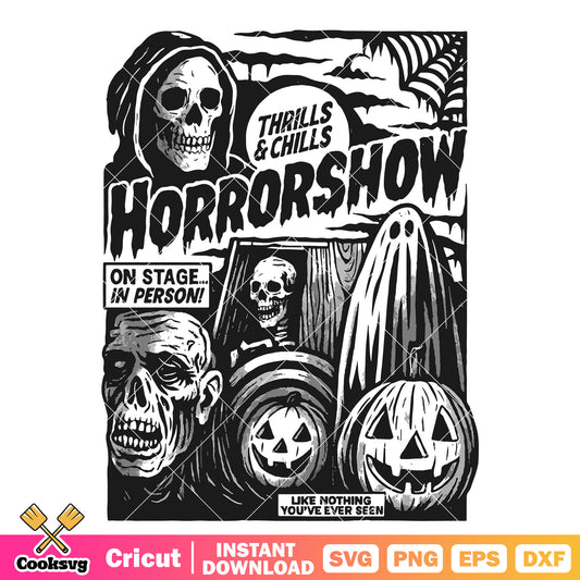 Horror show quotes svg, horror halloween svg, horror shows​ svg