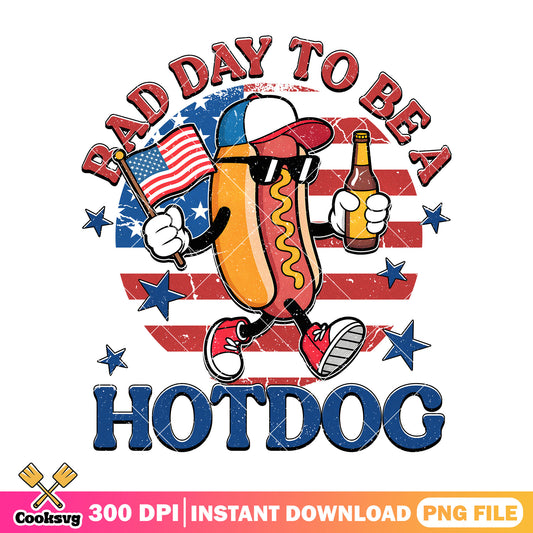 Hot dog its a bad day png, hot dog america png, hot dog quote png