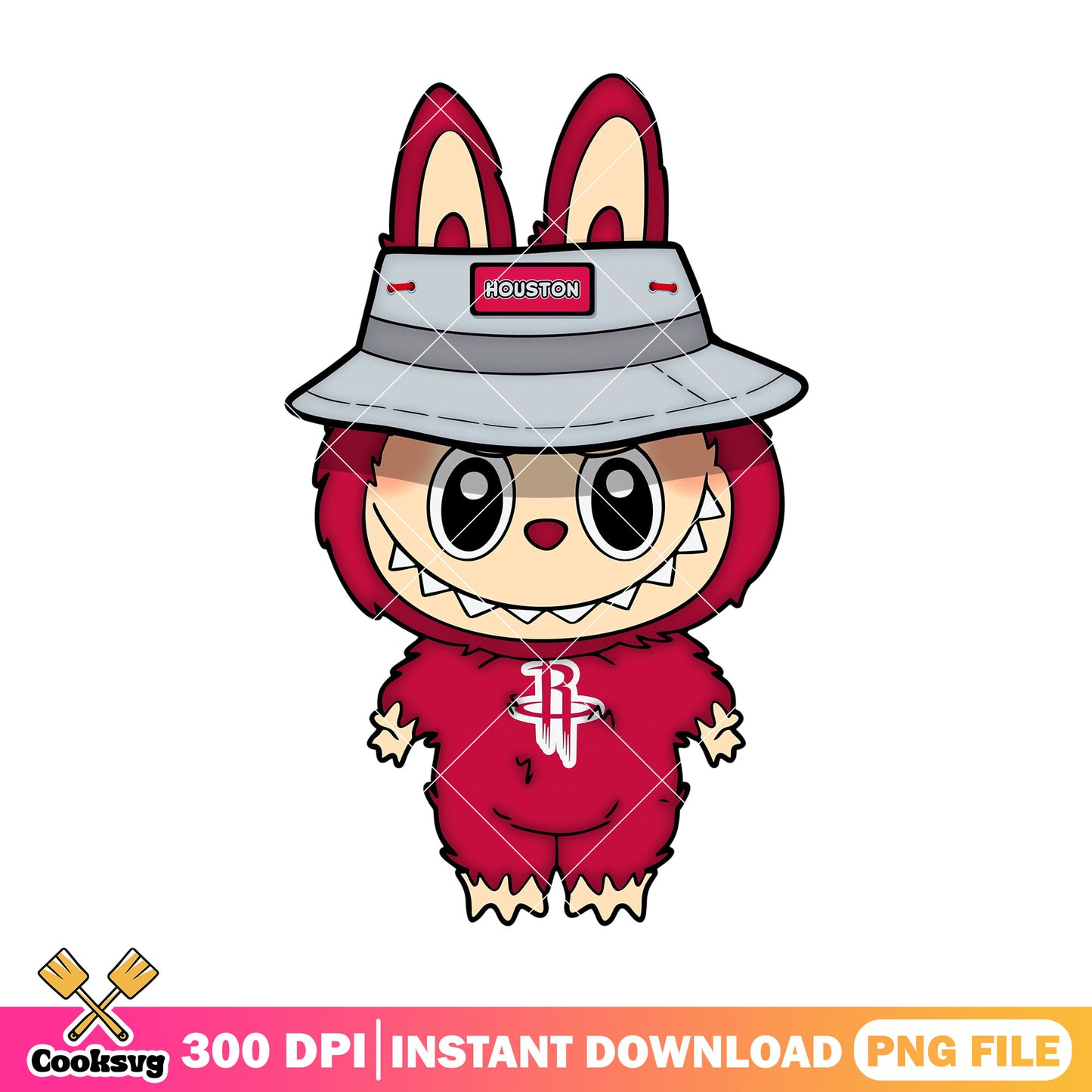 Houston labubu baseball team png, labubu red png, labubu energy png