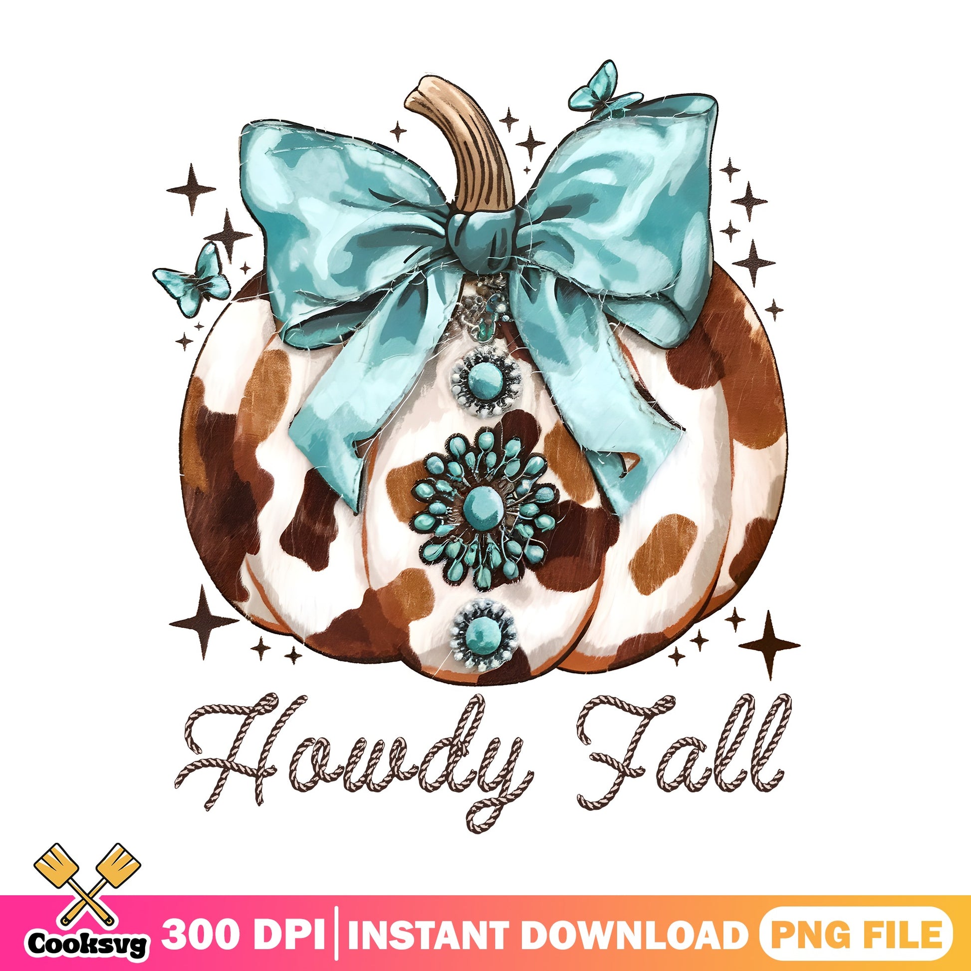 Howdy Fall Cowhide Pumpkin PNG, Western Fall PNG, Fall PNG