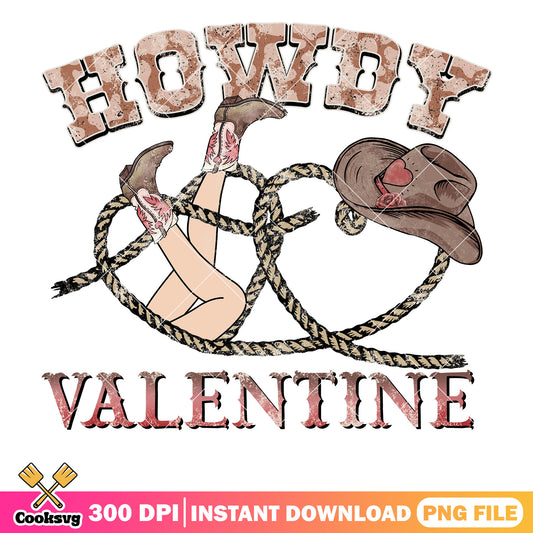 Howdy valentine boots png file, howdy valentine png, love valentine png