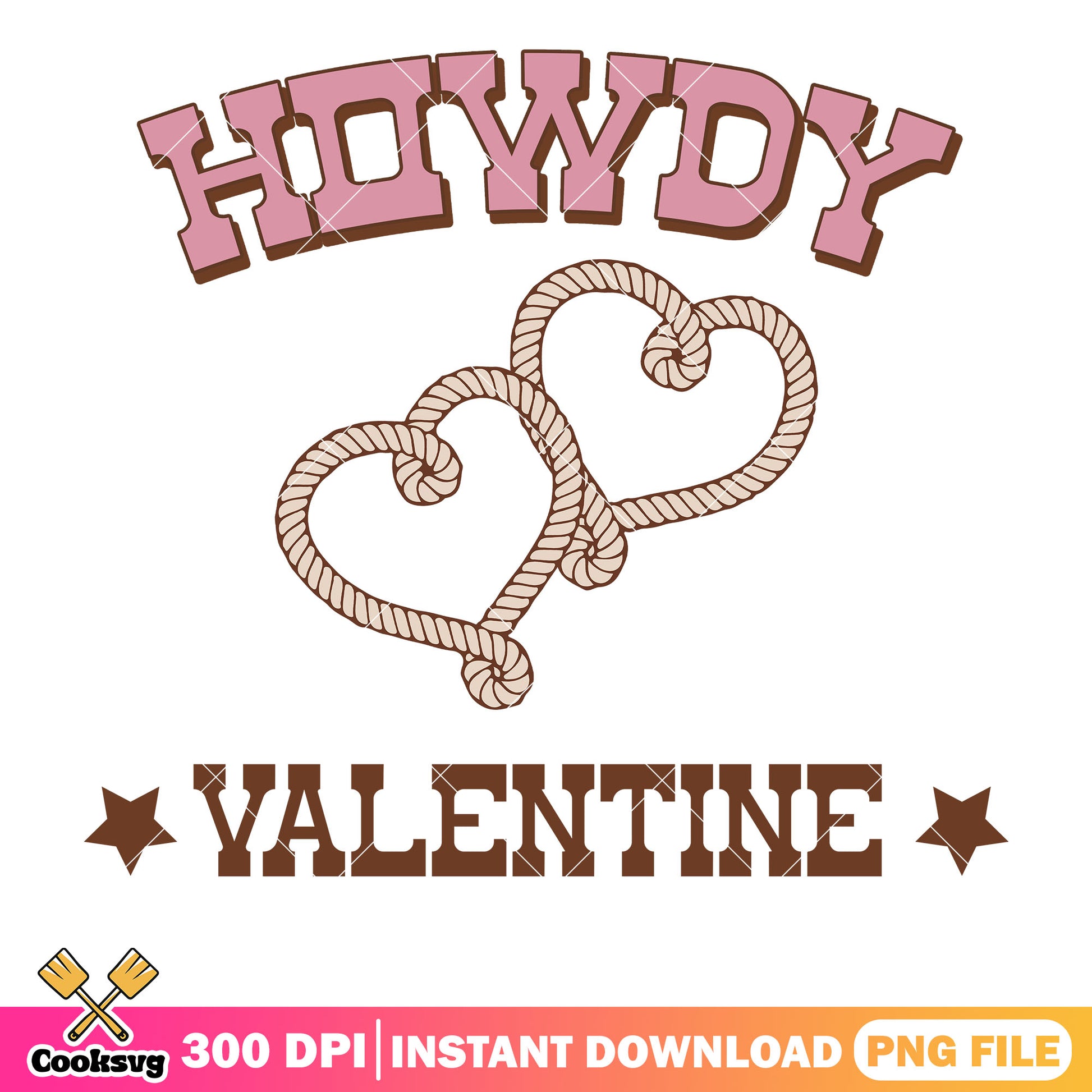 Howdy valentine love rope png, howdy valentine png, pink valentine png