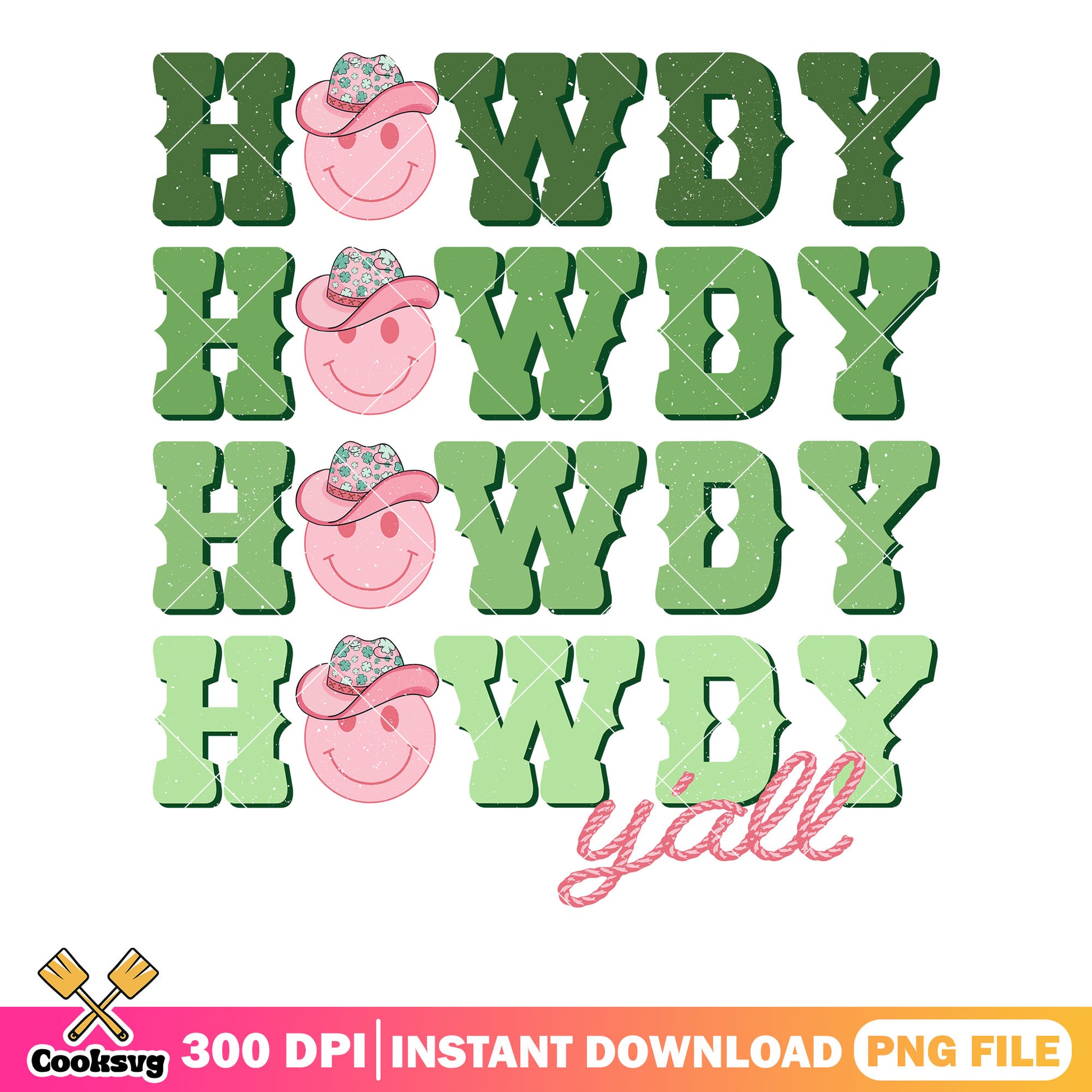 Howdy yall patricks png, lucky howdy png, saint patricks day png
