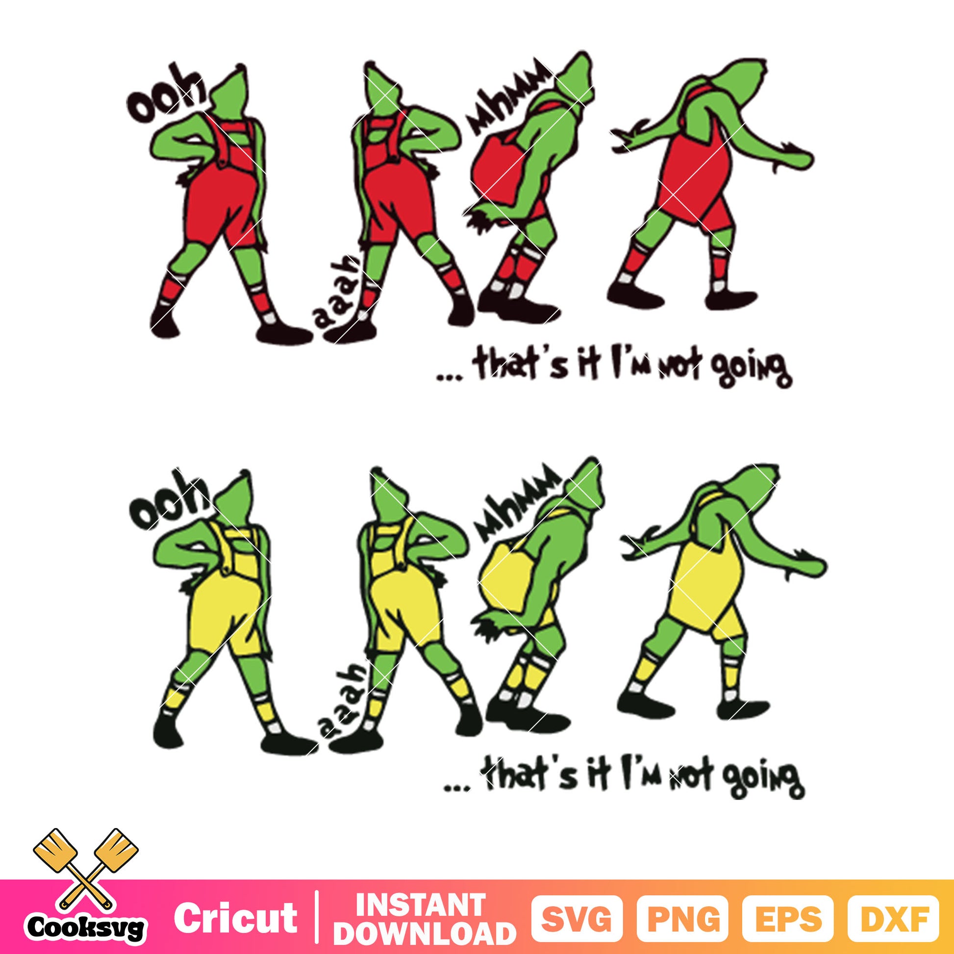 How the Grinch Stole Christmas svg, grinch svg, jean overalls​ svg