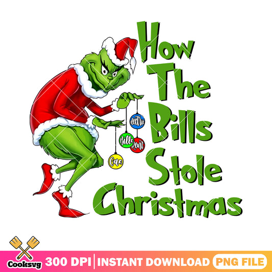 How the bills stole christmas png, the grinch png, santa claus png
