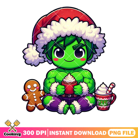 Hulk hogan christmas​ png, hulk ornament​ png, hulk hot drink png