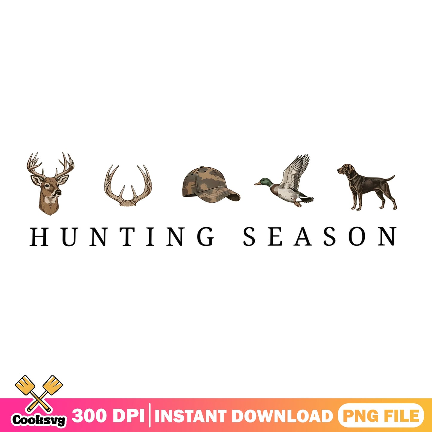 Hunting Season PNG, Deer Duck Hunting PNG, Hunter Gift PNG