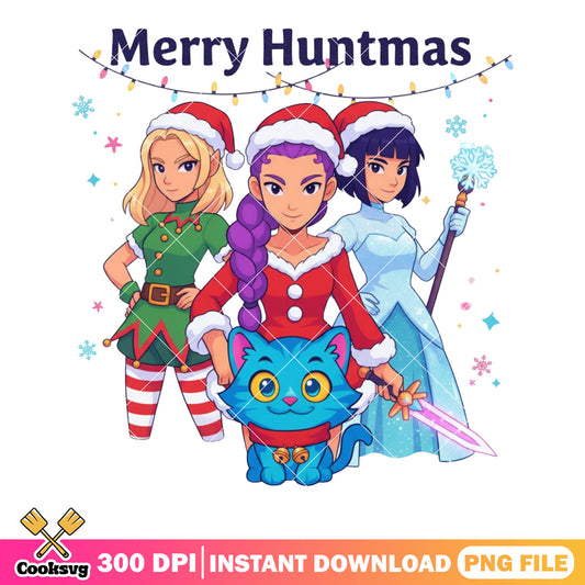 Huntmas holiday png, kpop demon hunters png, rumi huntrix png