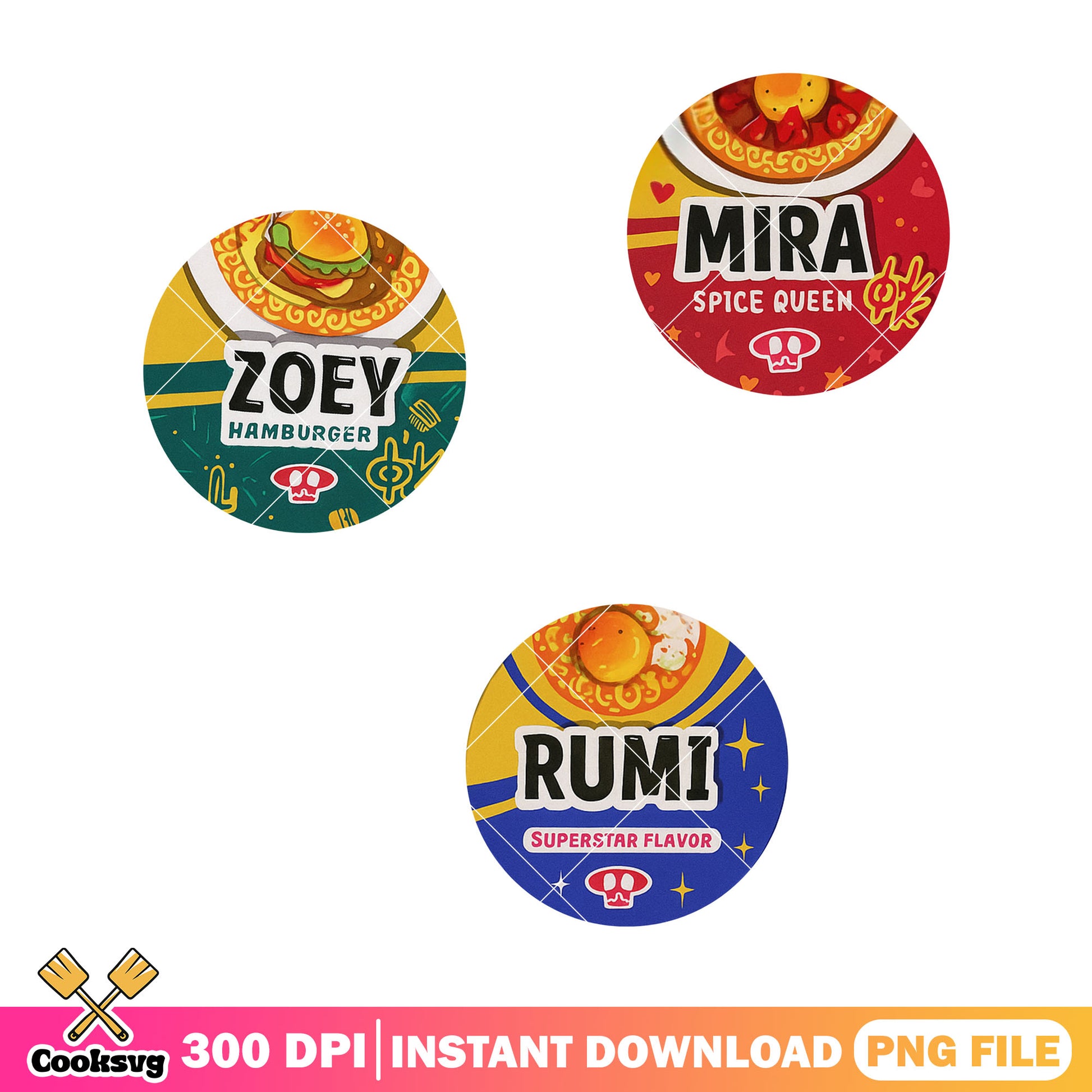 Huntrix advertise foods png, huntrix girl png, kpop netflix png