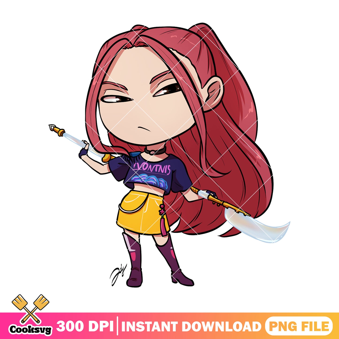 Huntrix chibi mira png, huntrix mira png, huntrix kpop png