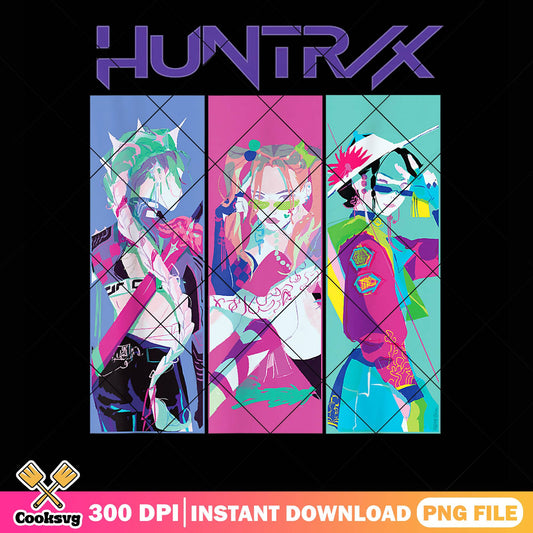 Huntrix empyrean vibes png, huntrix band png, kpop hunters png