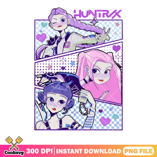 Huntrix girl box png, kpop demon hunters png, huntrix netflix png