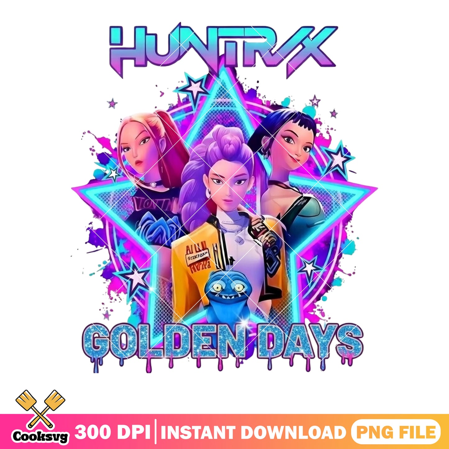Huntrix golden days png, Kpop demon hunter huntrix png, huntrix girls png