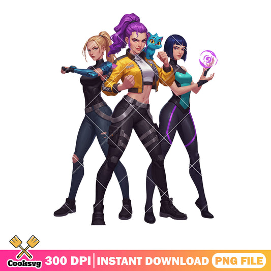 Huntrix have a nice cake png, huntrix girls png, kpop demon hunters png