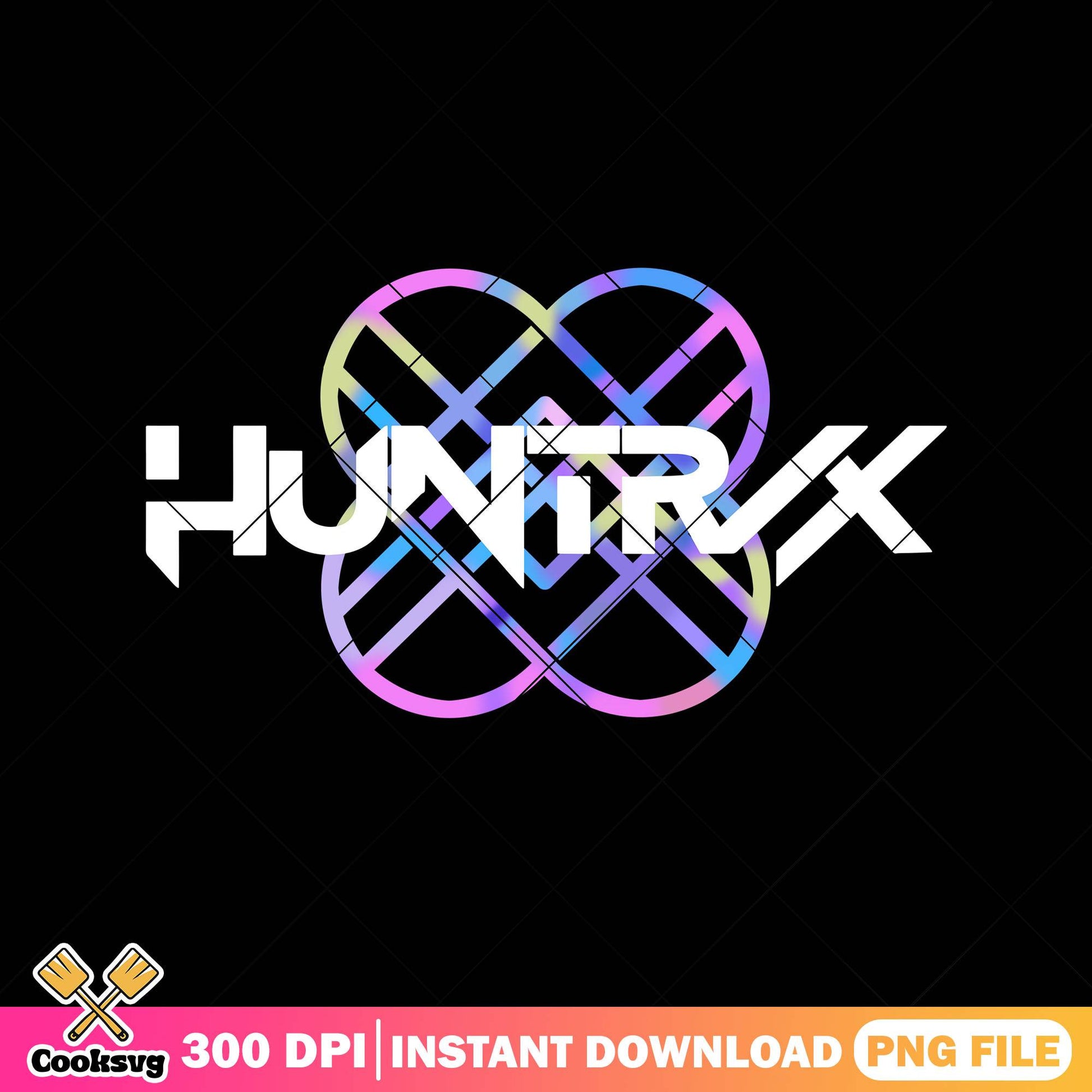 Huntrix movie logo png, huntrix kpop png, kpop hunters png