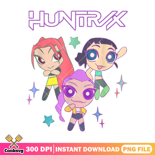 Huntrix powerpuff png, huntrix kpop png, huntrix girl png