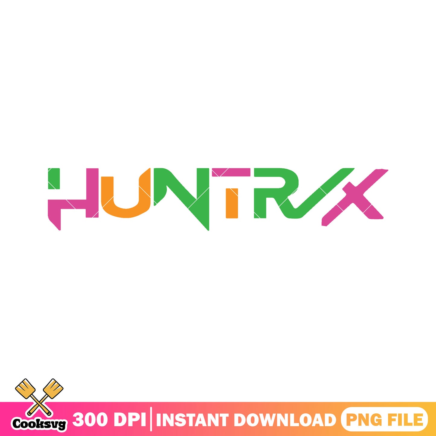 Huntrix signature design png, huntrix logo png, huntrix band png