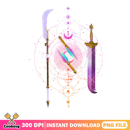 Huntrixs weapon png, kpop hunters png, huntrix member png