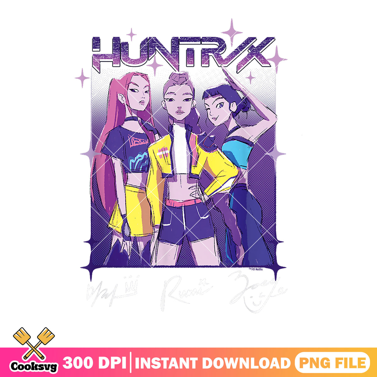 Huntrix team photo sign png, mira huntrix png, rumi huntrix png – Cooksvg