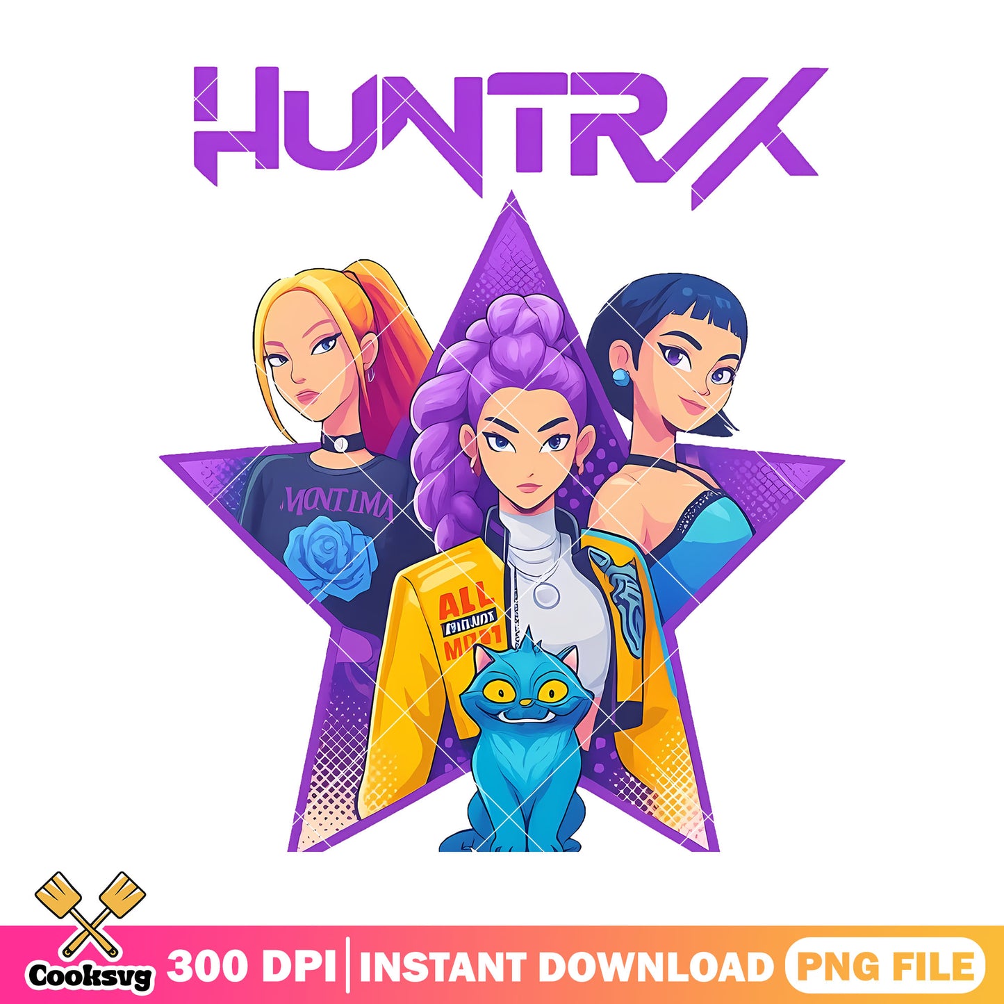 Huntrix the slay band png, huntrix girl png, huntrix band png