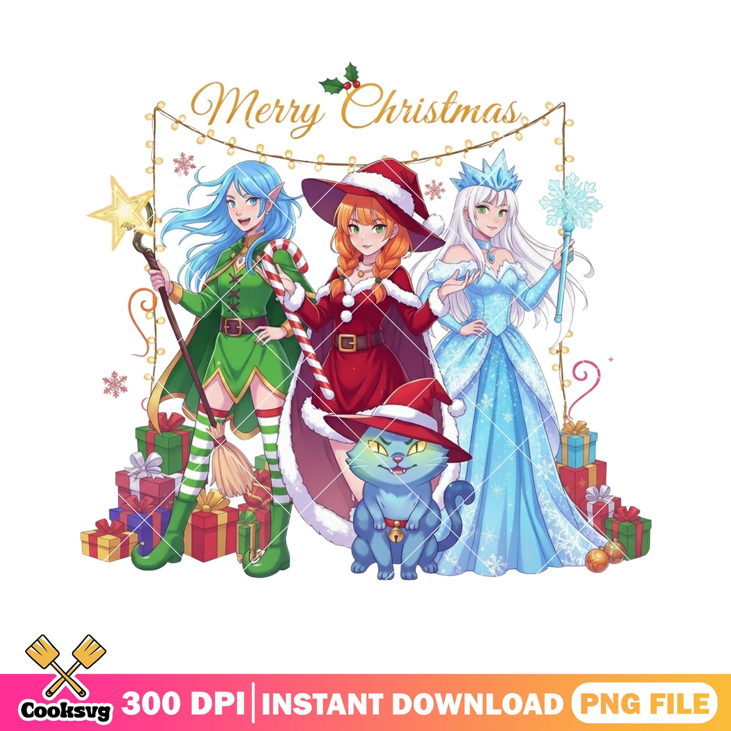 Huntrix witch christmas png, huntrix zoey png, kpop demon hunters png