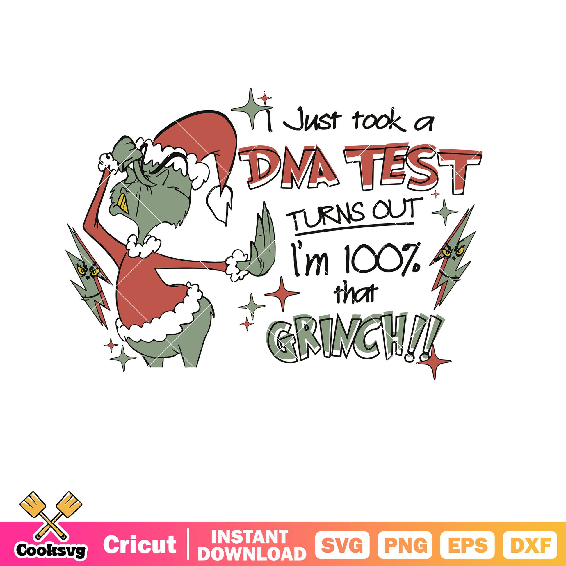 I Just Took A DNA Test Funny Grinchmas svg, the grinch quotes svg, the grinch svg