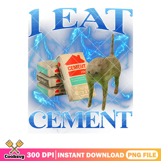 I cat Eat cement lightning png, funny memes png, funny cat​ ​png
