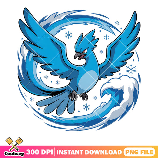 Ice bird articuno png, pokemon articuno png, pokemon card png