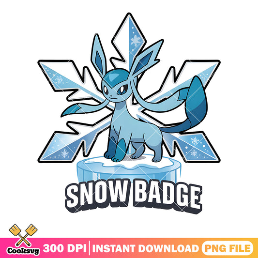 Ice snow poster badge glaceon png, pokemon glaceon png, game freak png