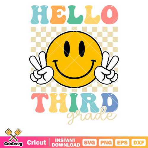 Icon smile hello third grade svg, third grade svg, icon smile svg
