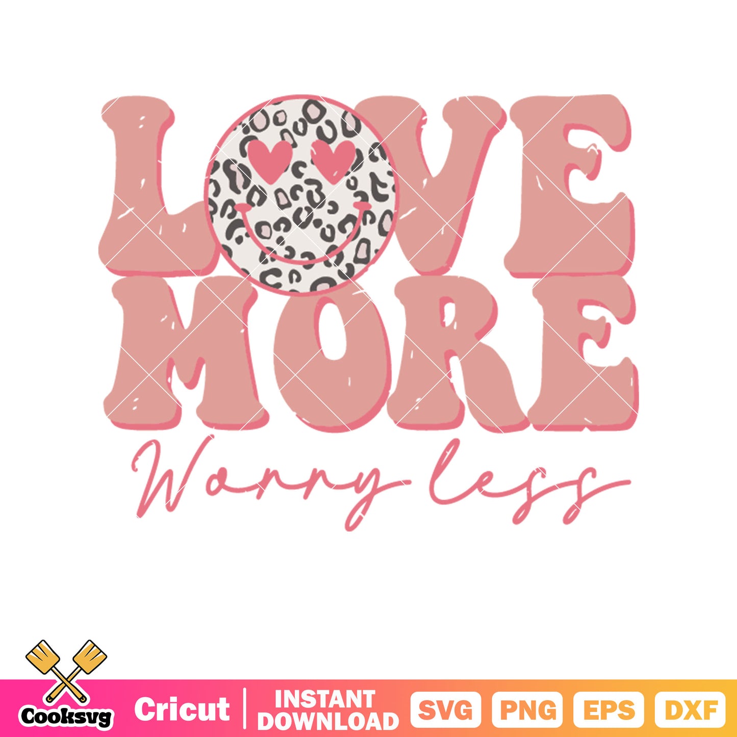 Icon smile love more valentine vibe svg, love you more​ svg, valentine day svg