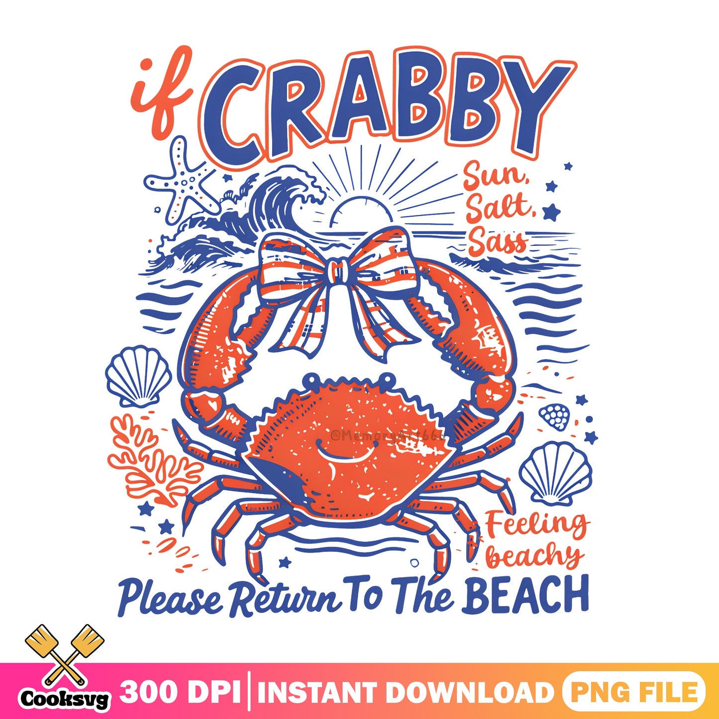 If Crabby Please Return To The Beach PNG, Summer Crab PNG, Funny Beach PNG