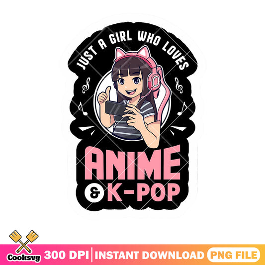 I just a girl who love kpop png, anime kpop png, girls love kpop png
