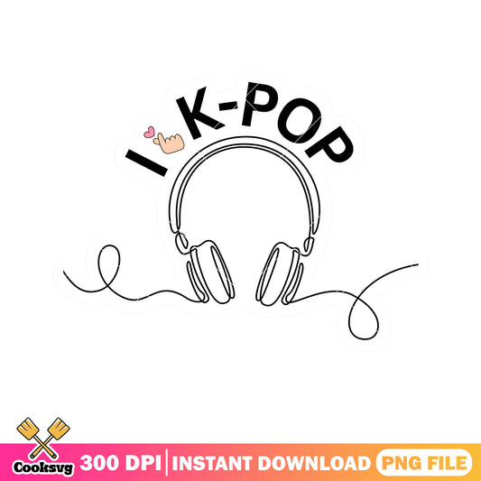 I love kpop listen music png, love music png, love music kpop png
