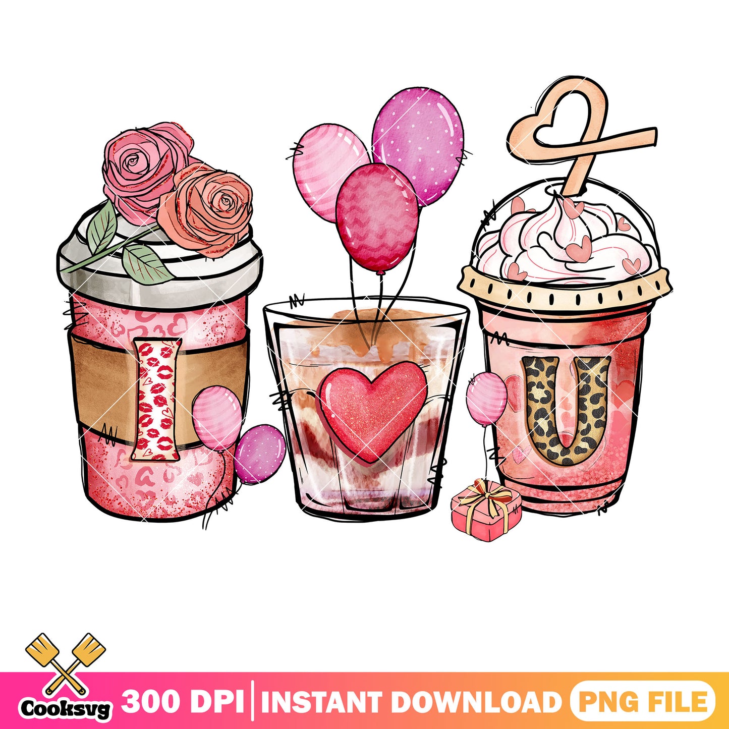 I love you coffee valentine png, coffee valentine png, valentine day png