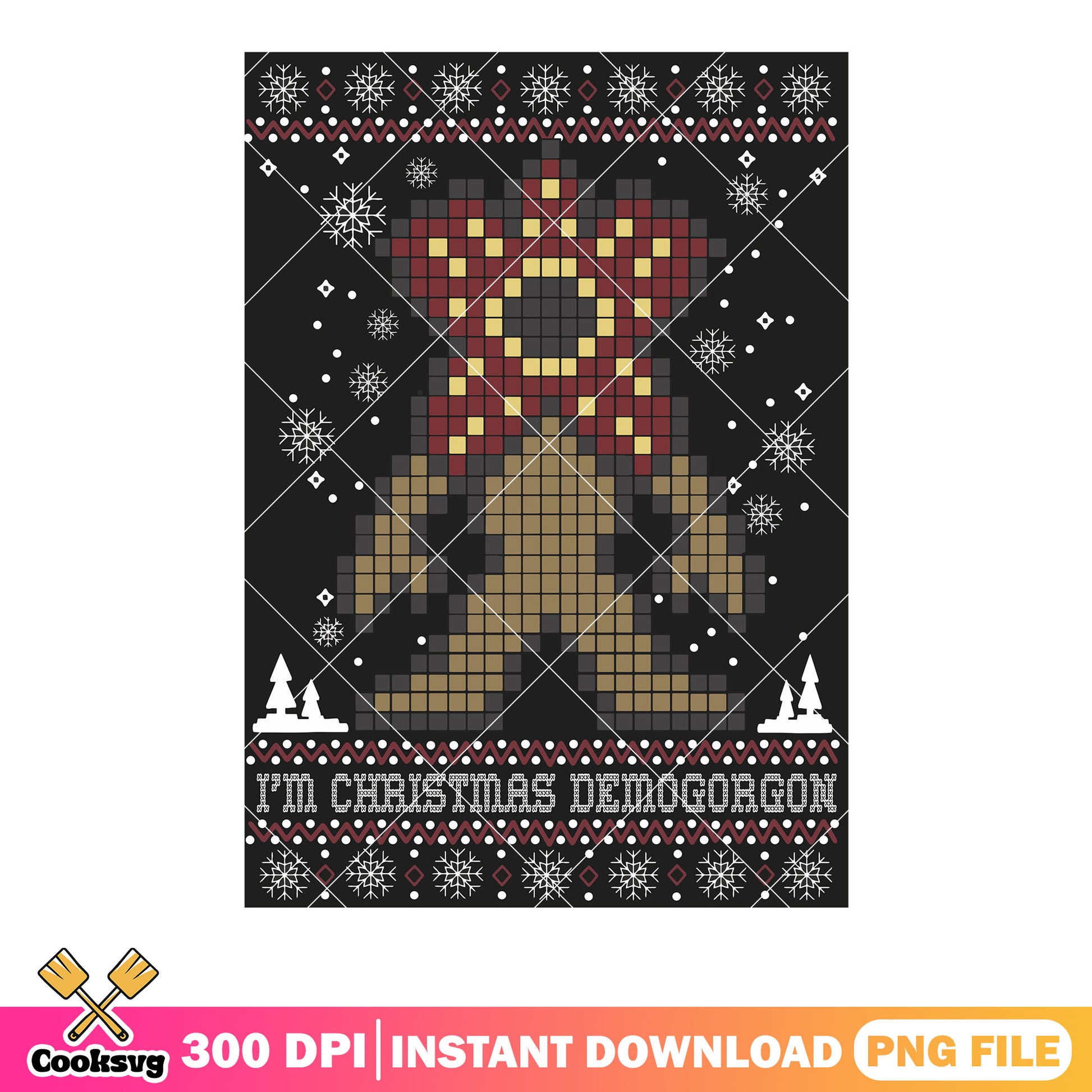 Im christmas demogorgon png, merry christmas png, christmas poster png