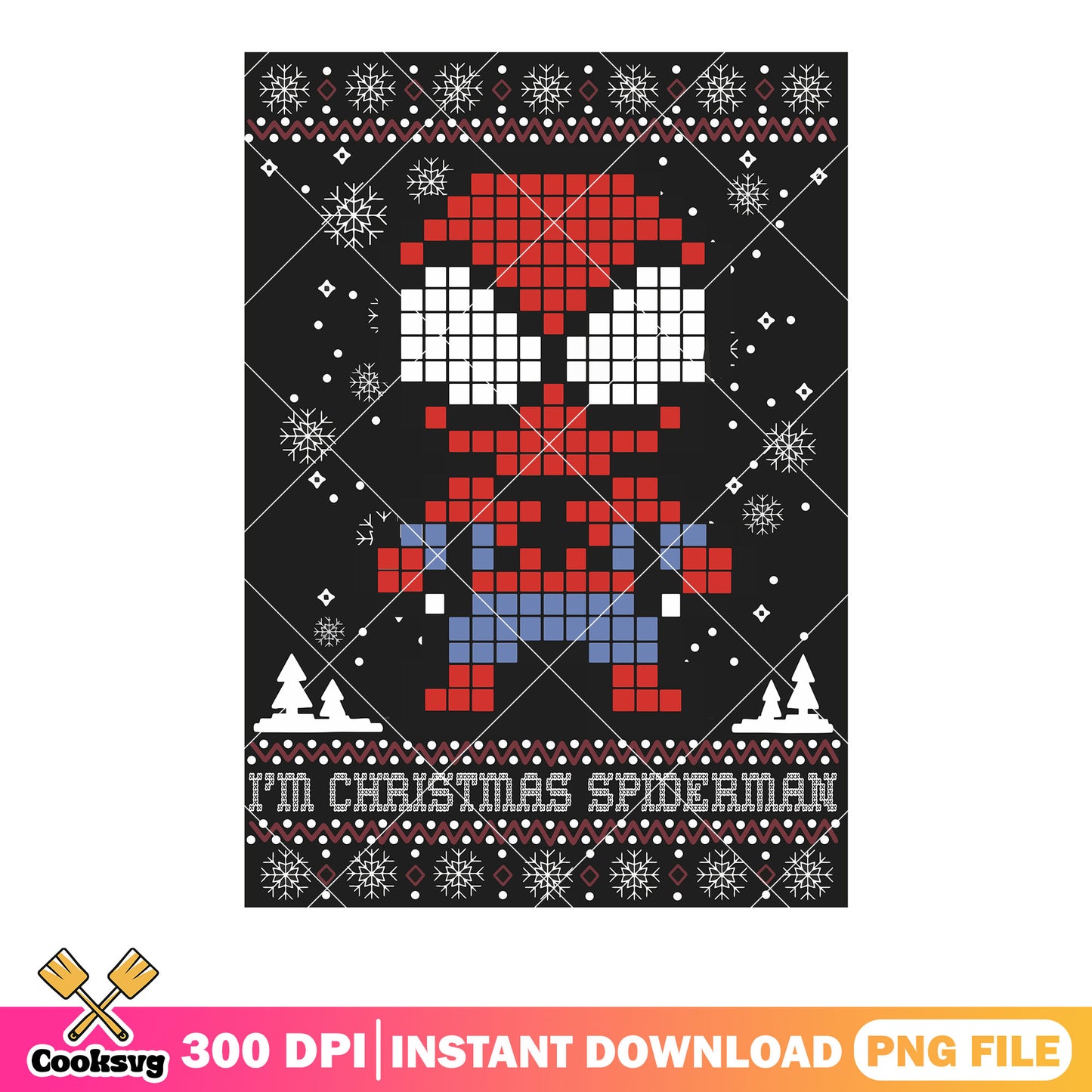 Im christmas spidy png, spider man png, merry christmas png