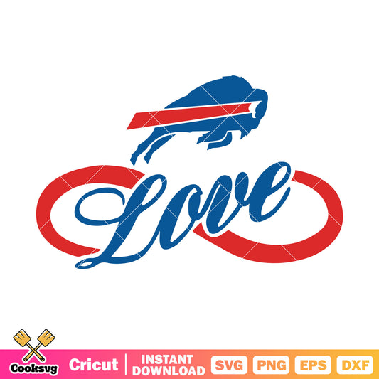 Infinity love for the bills svg, buffalo bills svg, nfl logo svg